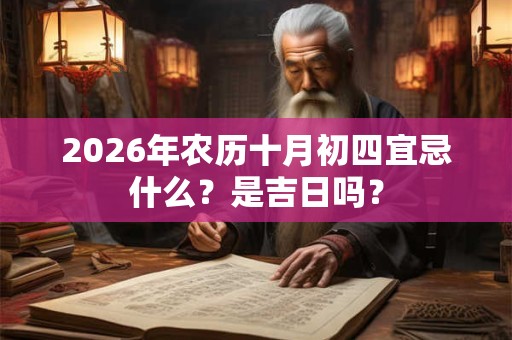 2026年农历十月初四宜忌什么？是吉日吗？