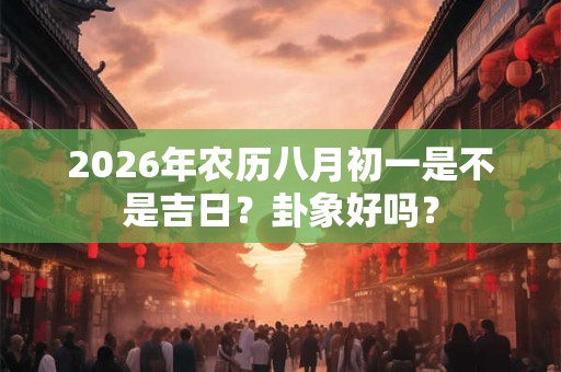 2026年农历八月初一是不是吉日?卦象好吗? 2026年农历八月初一是不是吉日?卦象好吗?