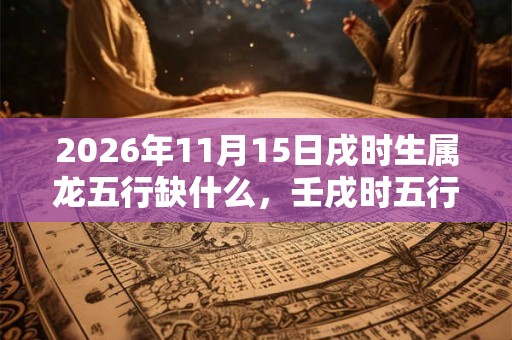 2026年11月15日戌时生属龙五行缺什么,壬戌时五行缺什么 2026年11月15日戌时生属龙五行缺什么,壬戌时五行缺什么