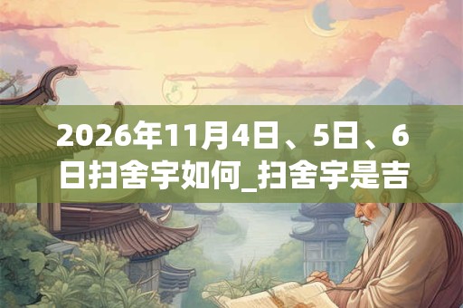 2026年11月4日、5日、6日扫舍宇如何_扫舍宇是吉日吗 2026年11月4日、5日、6日扫舍宇如何_扫舍宇是吉日吗