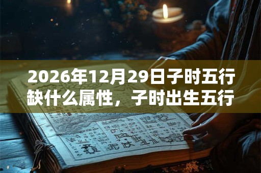2026年12月29日子时五行缺什么属性，子时出生五行缺什么