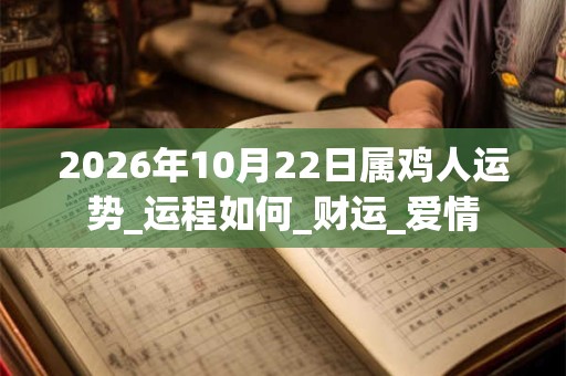 2026年10月22日属鸡人运势_运程如何_财运_爱情 2026年10月22日属鸡人运势_运程如何_财运_爱情