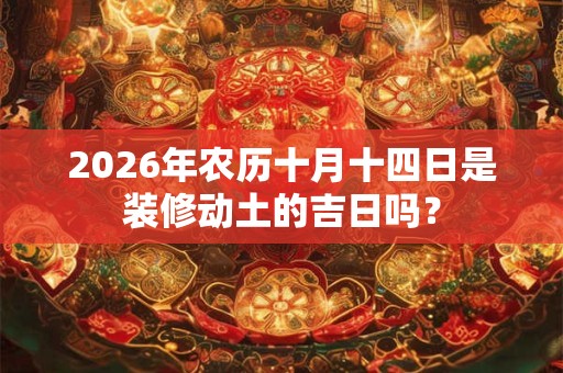 2026年农历十月十四日是装修动土的吉日吗？