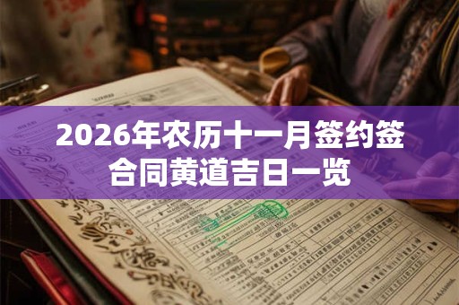 2026年农历十一月签约签合同黄道吉日一览 2026年农历十一月签约签合同黄道吉日一览