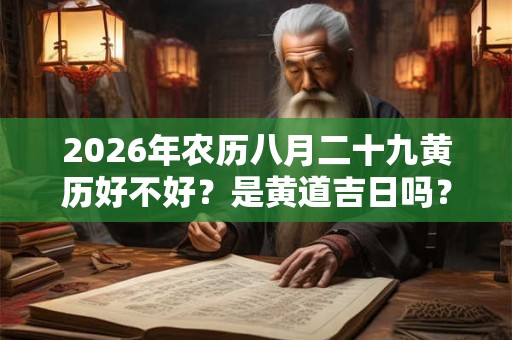 2026年农历八月二十九黄历好不好？是黄道吉日吗？