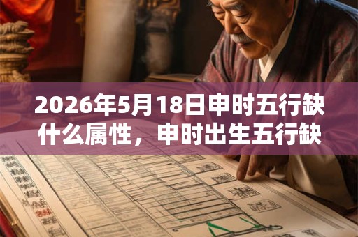 2026年5月18日申时五行缺什么属性，申时出生五行缺什么