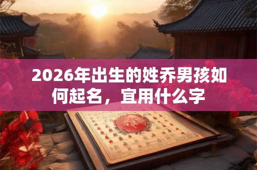 2026年出生的姓乔男孩如何起名,宜用什么字 2026年出生的姓乔男孩如何起名,宜用什么字