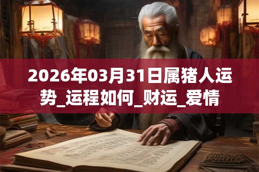 2026年03月31日属猪人运势_运程如何_财运_爱情 2026年03月31日属猪人运势_运程如何_财运_爱情