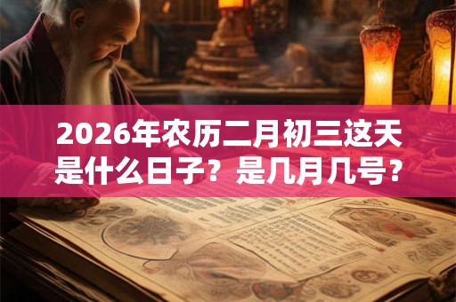 2026年农历二月初三这天是什么日子？是几月几号？