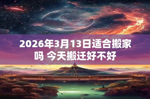 2026年3月13日适合搬家吗 今天搬迁好不好 2026年3月13日适合搬家吗 今天搬迁好不好
