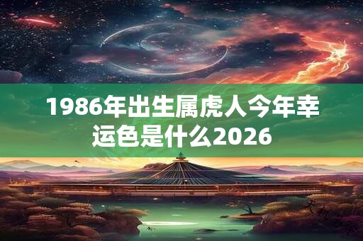 1986年出生属虎人今年幸运色是什么2026 1986年出生属虎人今年幸运色是什么2026