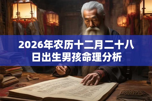2026年农历十二月二十八日出生男孩命理分析