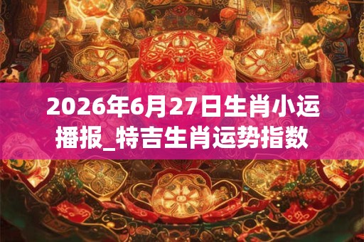2026年6月27日生肖小运播报_特吉生肖运势指数