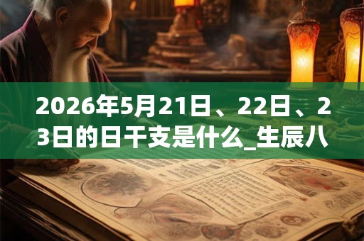 2026年5月21日、22日、23日的日干支是什么_生辰八字