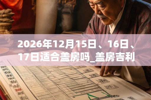 2026年12月15日、16日、17日适合盖房吗_盖房吉利吗 2026年12月15日、16日、17日适合盖房吗_盖房吉利吗