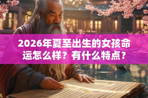2026年夏至出生的女孩命运怎么样？有什么特点？