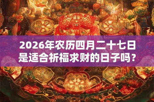2026年农历四月二十七日是适合祈福求财的日子吗？