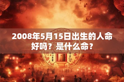 2008年5月15日出生的人命好吗?是什么命? 2008年5月15日出生的人命好吗?是什么命?