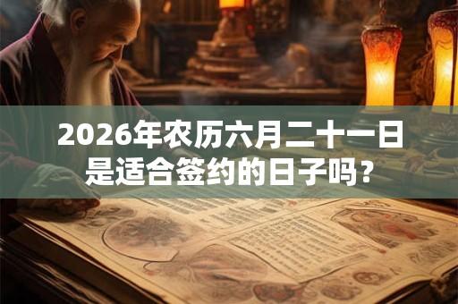 2026年农历六月二十一日是适合签约的日子吗？