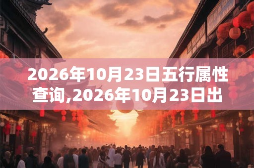 2026年10月23日五行属性查询,2026年10月23日出生五行属什么 2026年10月23日五行属性查询,2026年10月23日出生五行属什么
