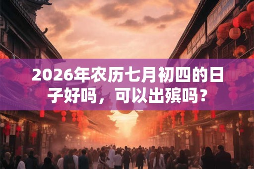 2026年农历七月初四的日子好吗，可以出殡吗？