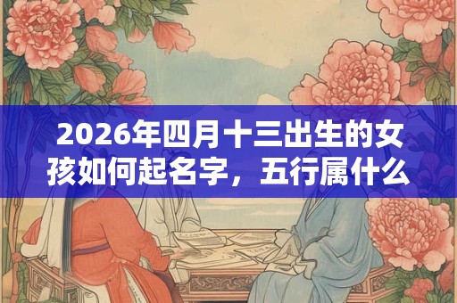 2026年四月十三出生的女孩如何起名字,五行属什么 2026年四月十三出生的女孩如何起名字,五行属什么