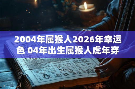2004年属猴人2026年幸运色 04年出生属猴人虎年穿什么颜色衣服好 2004年属猴人2026年幸运色 04年出生属猴人虎年穿什么颜色衣服好