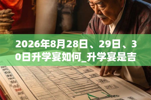 2026年8月28日、29日、30日升学宴如何_升学宴是吉日吗 2026年8月28日、29日、30日升学宴如何_升学宴是吉日吗