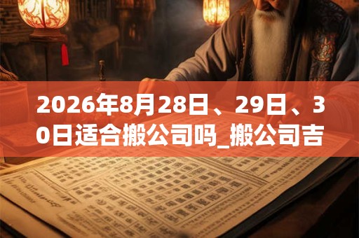 2026年8月28日、29日、30日适合搬公司吗_搬公司吉利吗
