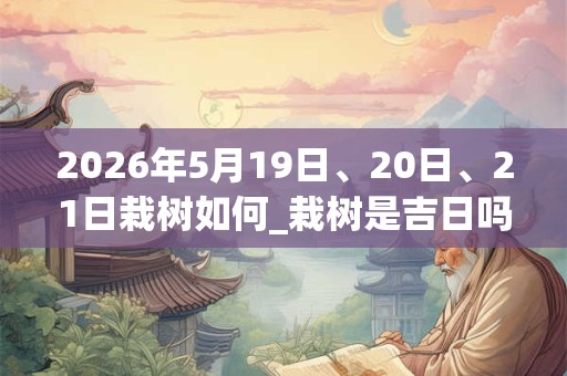 2026年5月19日、20日、21日栽树如何_栽树是吉日吗