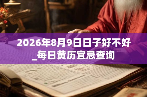 2026年8月9日日子好不好_每日黄历宜忌查询 2026年8月9日日子好不好_每日黄历宜忌查询