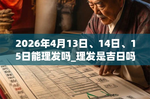 2026年4月13日、14日、15日能理发吗_理发是吉日吗