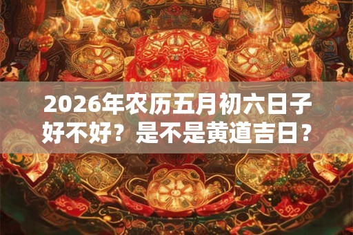 2026年农历五月初六日子好不好？是不是黄道吉日？