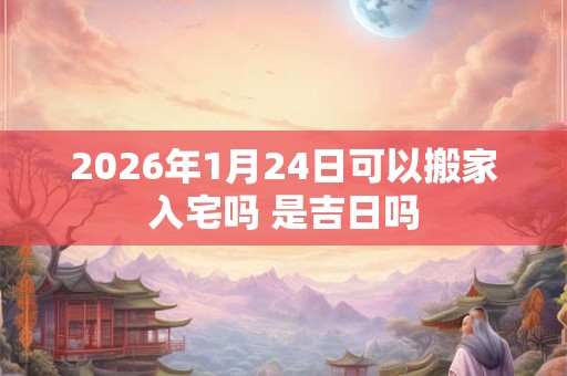 2026年1月24日可以搬家入宅吗 是吉日吗 2026年1月24日可以搬家入宅吗 是吉日吗