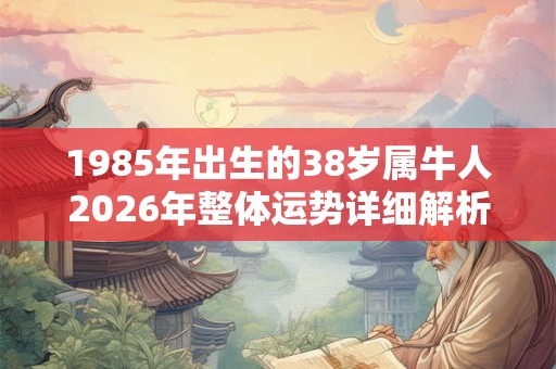 1985年出生的38岁属牛人2026年整体运势详细解析 1985年出生的38岁属牛人2026年整体运势详细解析