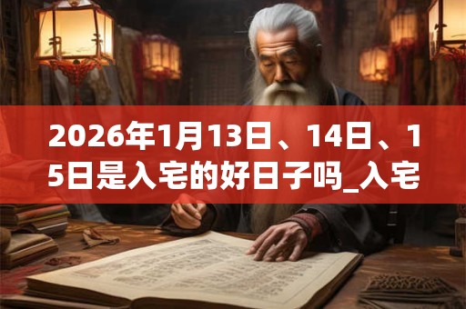 2026年1月13日、14日、15日是入宅的好日子吗_入宅可以吗 2026年1月13日、14日、15日是入宅的好日子吗_入宅可以吗