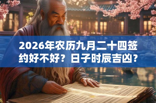 2026年农历九月二十四签约好不好?日子时辰吉凶? 2026年农历九月二十四签约好不好?日子时辰吉凶?