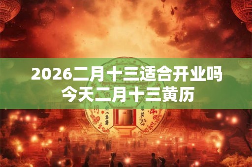 2026二月十三适合开业吗 今天二月十三黄历 2026二月十三适合开业吗 今天二月十三黄历