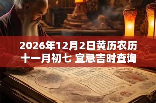 2026年12月2日黄历农历十一月初七 宜忌吉时查询