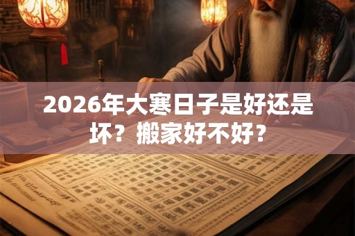 2026年大寒日子是好还是坏?搬家好不好? 2026年大寒日子是好还是坏?搬家好不好?