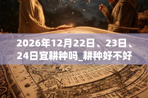 2026年12月22日、23日、24日宜耕种吗_耕种好不好 2026年12月22日、23日、24日宜耕种吗_耕种好不好