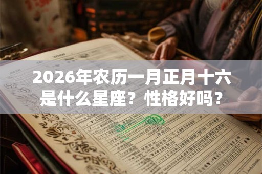 2026年农历一月正月十六是什么星座？性格好吗？