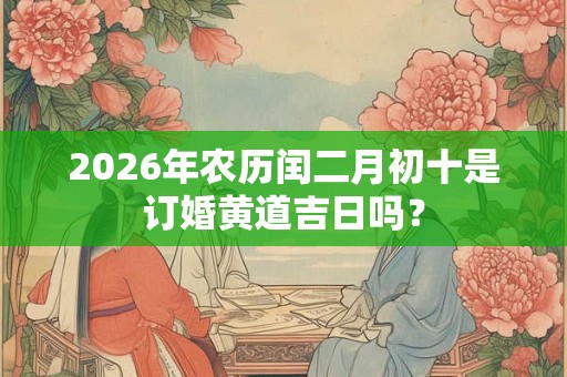 2026年农历闰二月初十是订婚黄道吉日吗? 2026年农历闰二月初十是订婚黄道吉日吗?