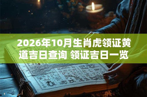 2026年10月生肖虎领证黄道吉日查询 领证吉日一览表 2026年10月生肖虎领证黄道吉日查询 领证吉日一览表