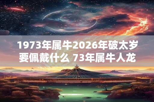 1973年属牛2026年破太岁要佩戴什么 73年属牛人龙年犯太岁怎么化解