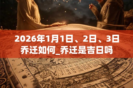 2026年1月1日、2日、3日乔迁如何_乔迁是吉日吗