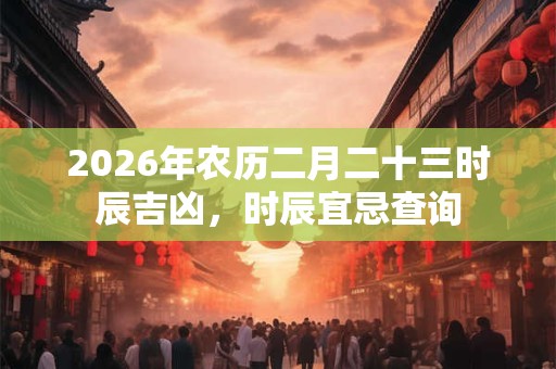 2026年农历二月二十三时辰吉凶,时辰宜忌查询 2026年农历二月二十三时辰吉凶,时辰宜忌查询