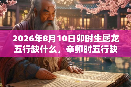 2026年8月10日卯时生属龙五行缺什么，辛卯时五行缺什么