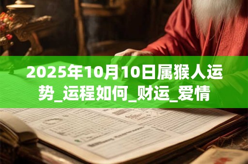 2025年10月10日属猴人运势_运程如何_财运_爱情