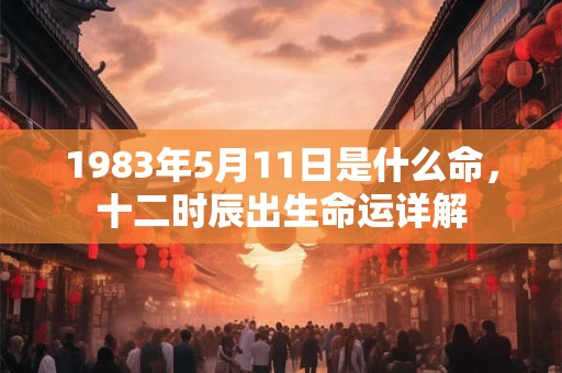 1983年5月11日是什么命，十二时辰出生命运详解